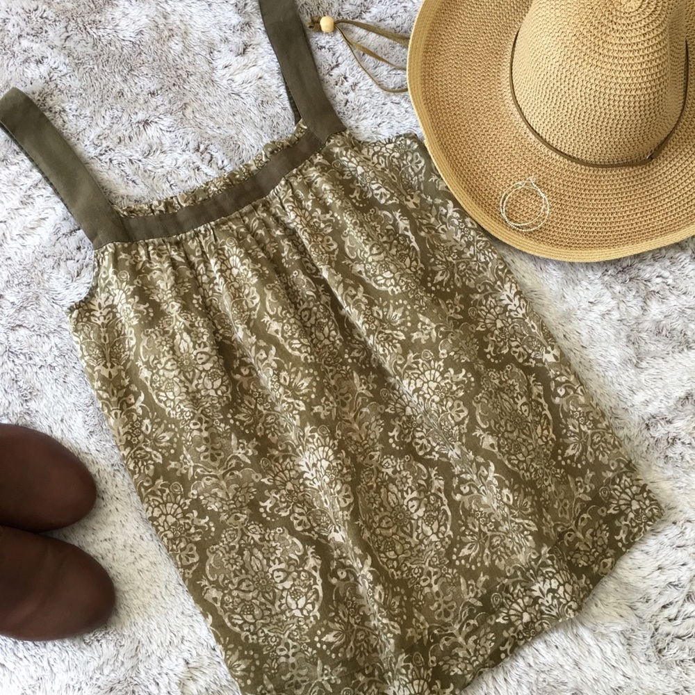 Michael Michael Kors Olive Green Damask Print Sz L